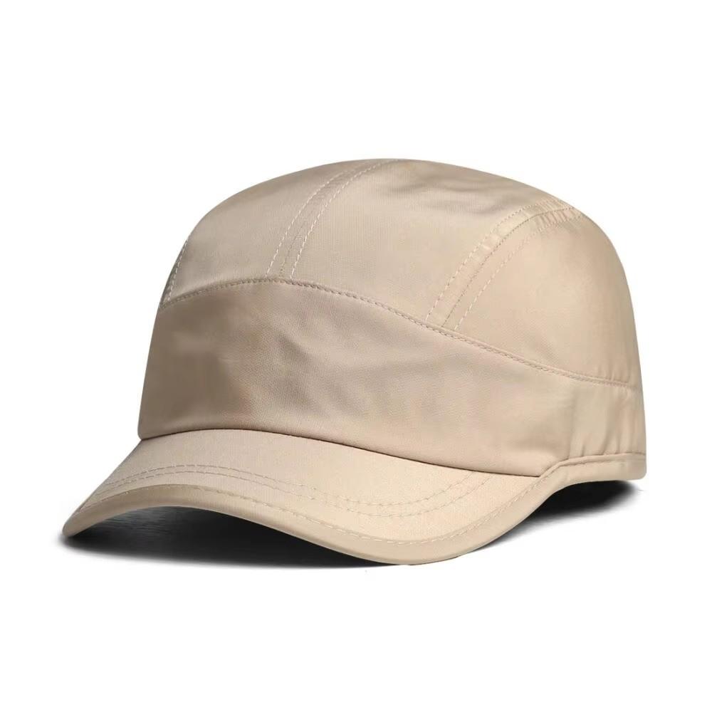 5 Panel Baseball Cap Short Brim Duckbill Cap Casual Quick-Dry Solid Hat Running Headwear