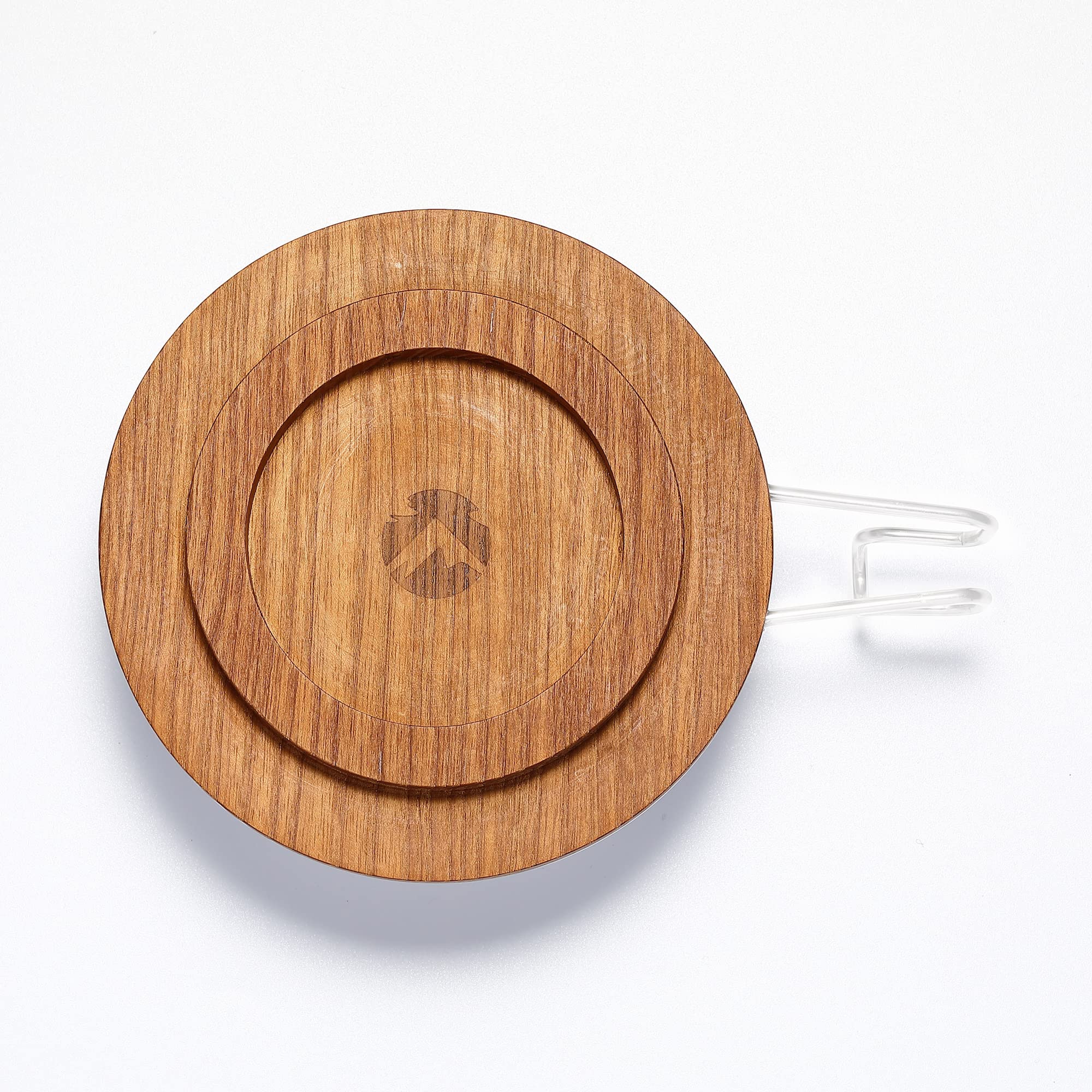CAMPING MOON Sierra Cup Lid, Solid Walnut Wood, with Coaster, 12cm, S-MG