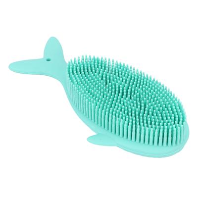 Baby Bad Silikonbürste Massage Sanft Weich Haar Shampoo Bürste für Kinder Kleinkinder Grün
