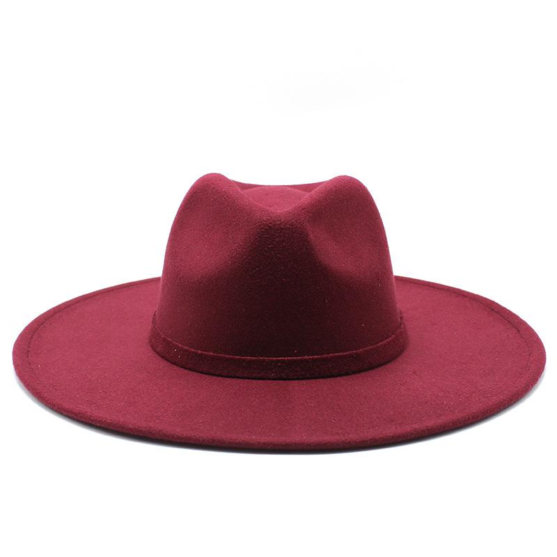 Men And Women Big Eaves Hat Fashion Bow Woolen Water Drop Top Hat British Top Hat