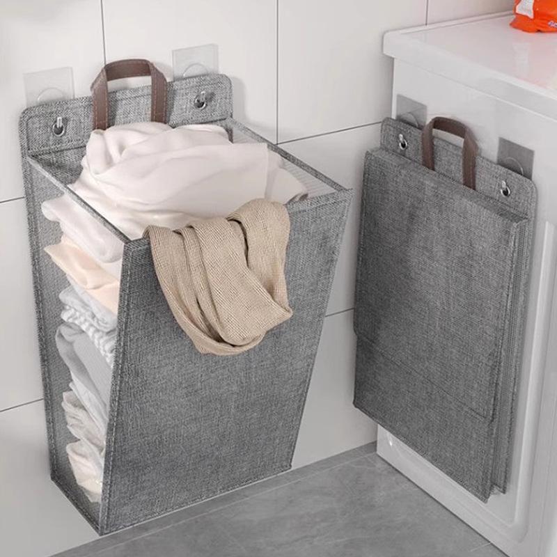 Wall-Mounted Foldable Laundry Hamper for Bedroom or Dorm