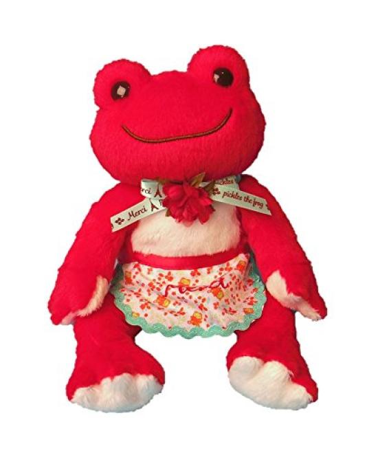 

Pickles the Frog Merci Mum Bean Doll Plush Sitting Height 16cm Toy,