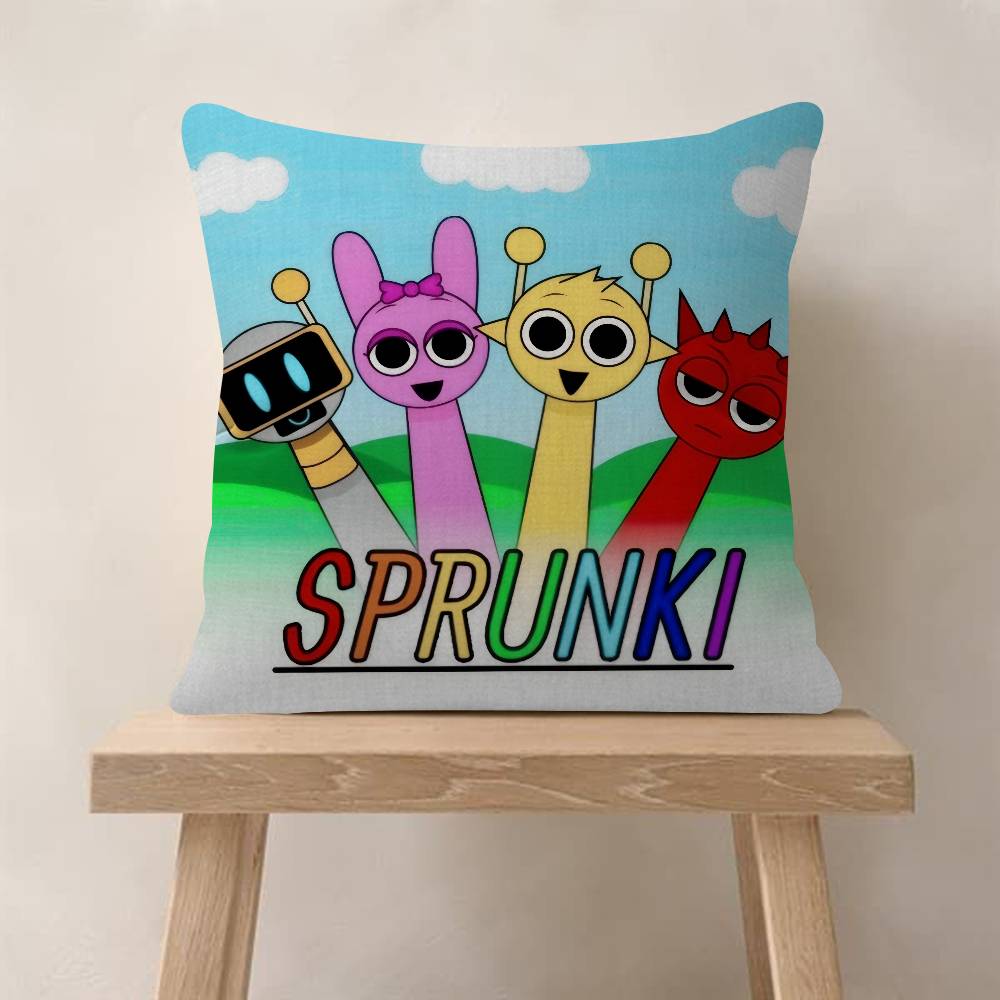 Game SSprunki Fun Personalized Pillow Dust Cover Bedroom Kids Party Decoration Pillowcase Birthday Children Gift