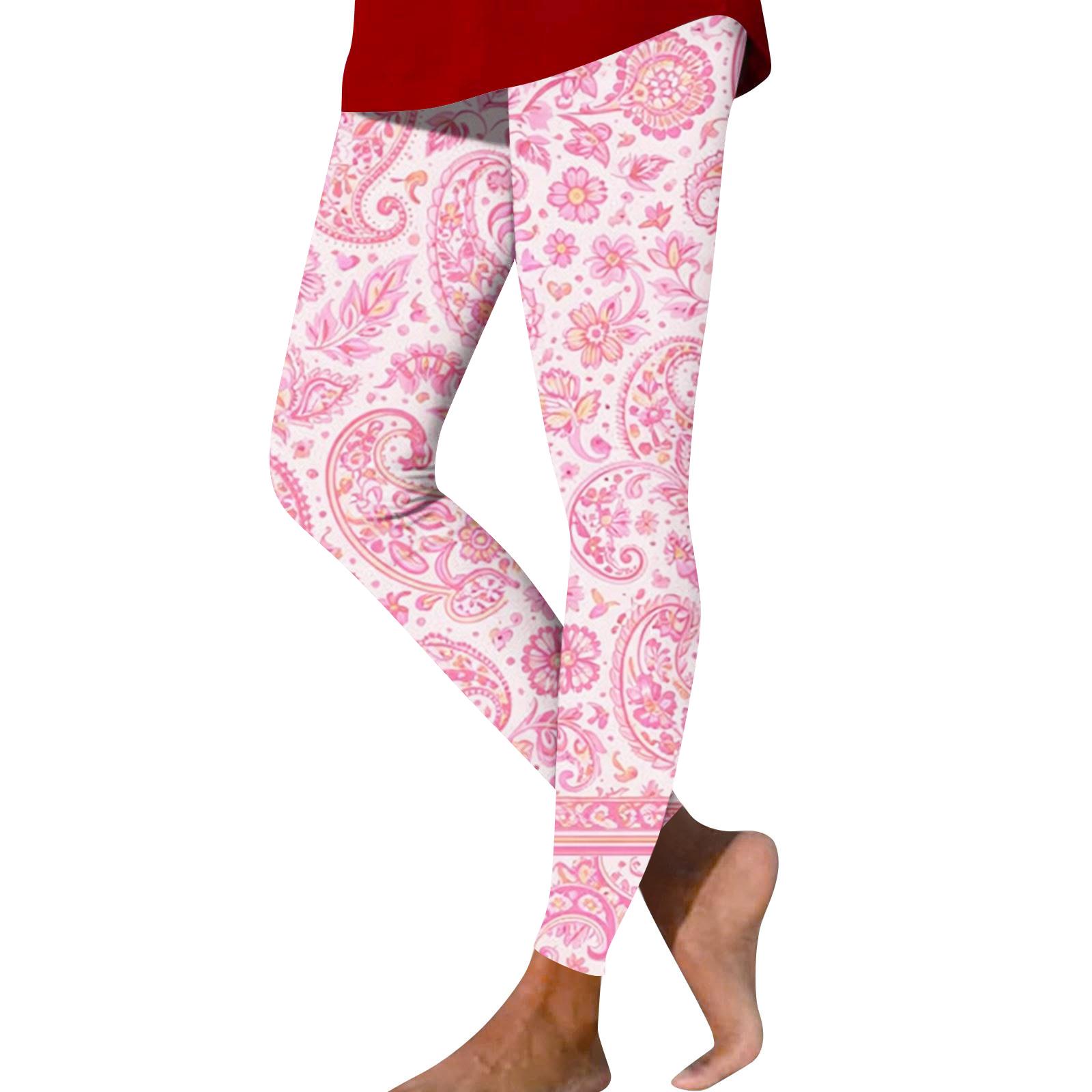 

Women s Fashion Casual Print Straight-Leg Pants Outdoor Printed Slim Yoga Pants L рожевий
