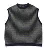 [Extra Large] Striped Knit Vest 101252015001 Green XL