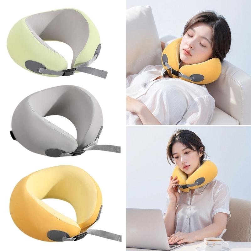 Memory Foam Travel Neck Pillow for Head and Neck Support Soft U Shape Cushions for Airplanes Car Home Office