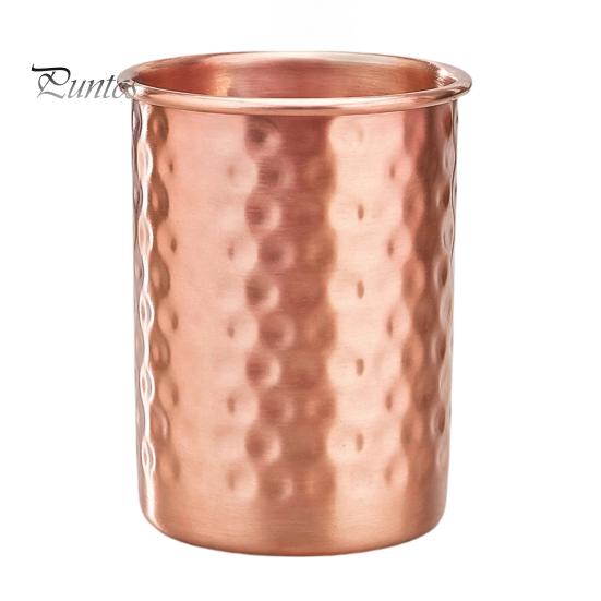 Handgesmeed Metalen Tumbler Gehamerd Roestvrij Staal Beker, met Stabiele Basis, Duurzaam Langdurige Beker Herbruikbaar Drinkglas, Gemakkelijk te Onderhouden Koper