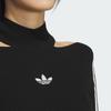 Adidas Originals Premium Knit High Collar Long Sleeve Sport Dress Women Dress Black JI7056