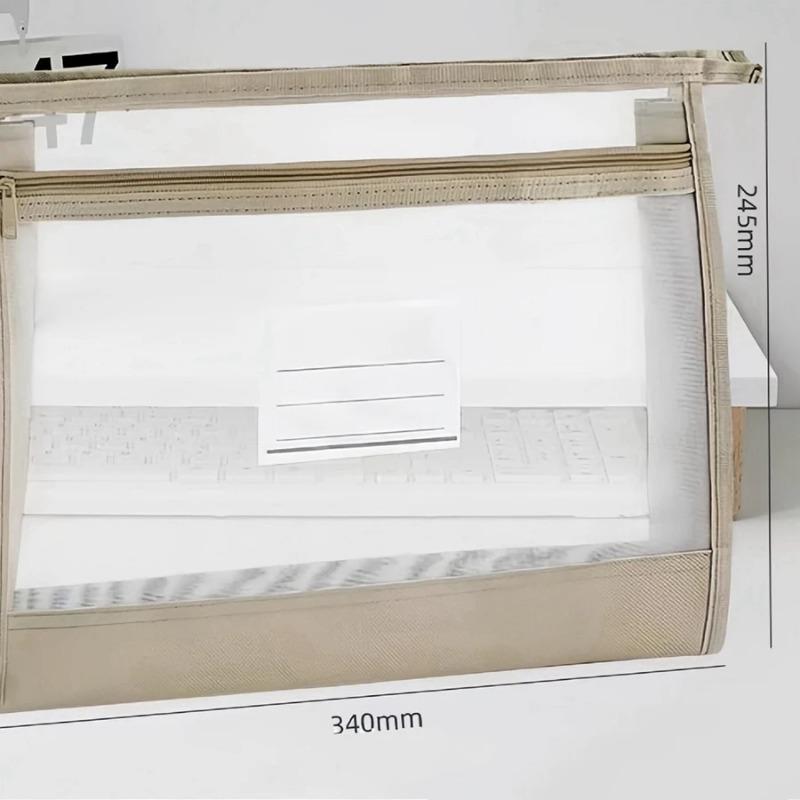 Большой органайзер A4 из прозрачной сетки с двойной молнией - Просторная портативная сумка для хранения ручной работы 646₽