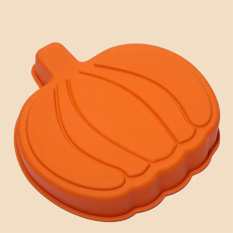 Halloween Moulds Silicone Pumpkin Shape Cake Mold Non-stick Dessert Chocolate Mold DIY Handmade Baking Pudding Fondant Tools