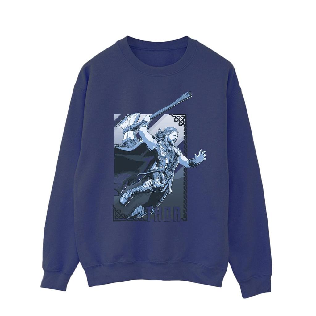 Marvel Mens Thor Love And Thunder Attack Sweatshirt