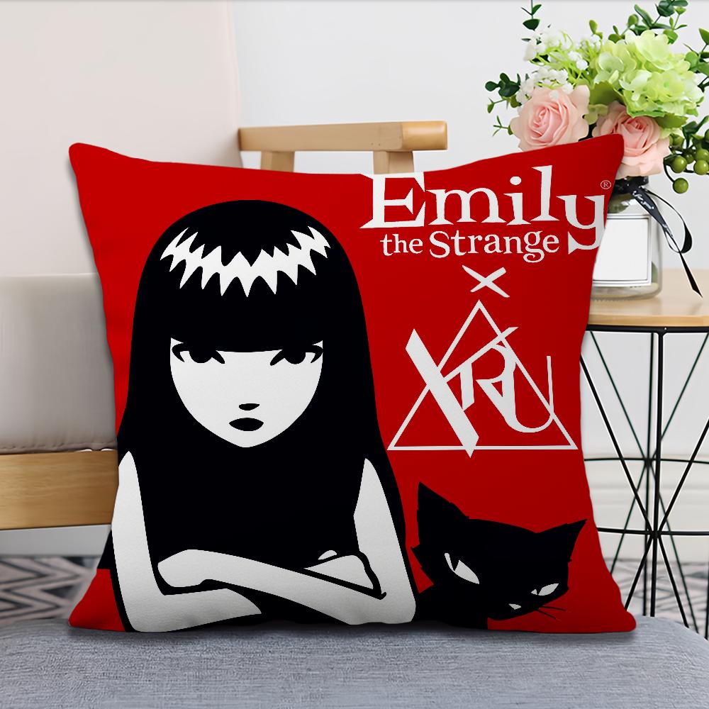 soft Comfortable Pillow Case Cartoon for Sofa Living E-Emily Room The Home Strange office Decor Cool Protective Covers