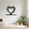2D Metal Wall Art Heart Ornament Indoor Outdoor Decor