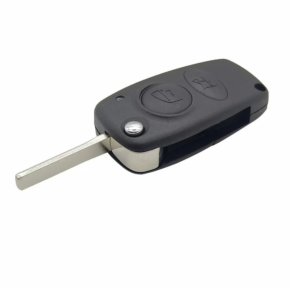 Cocolockey Folding Remote Key Housing For Alfa Romeo Spider Brera 166 Radio 2Button Flip Key Fob Case Car Key Shell Uncut Blade