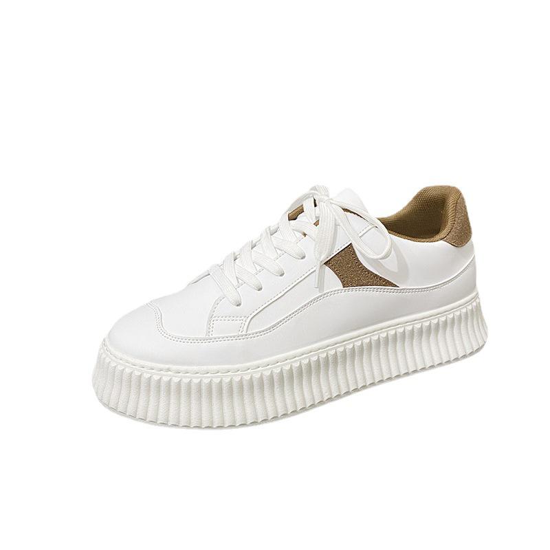 2025 Harajuku Style Thick-Soled White Sneakers for Men - Casual Sport Ulzzang