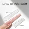 Sandwich Dual Nagelformen 60 Stück 15 Größen Schnelle Verlängerungen - Dual Forms T-förmig Ellipse Maniküre Formen Obere Form Untere Form 3D