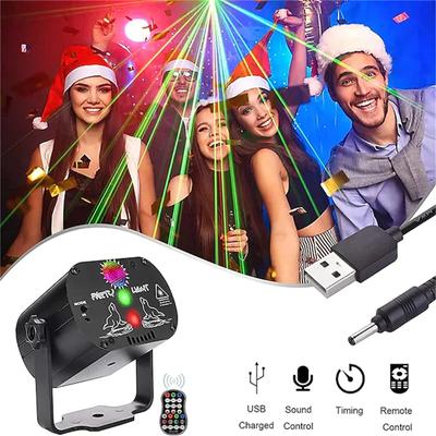 LED Party Light Stage Strobe Light/RGB DJ Laser Light Portable Voice Control Disco Light With Remote Control For Halloween Chris