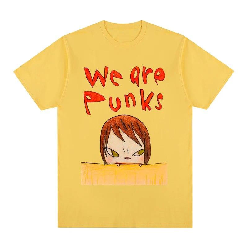 

Футболка Yoshitomo Nara we are punks, хлопковая футболка унисекс, новая футболка, женские топы M