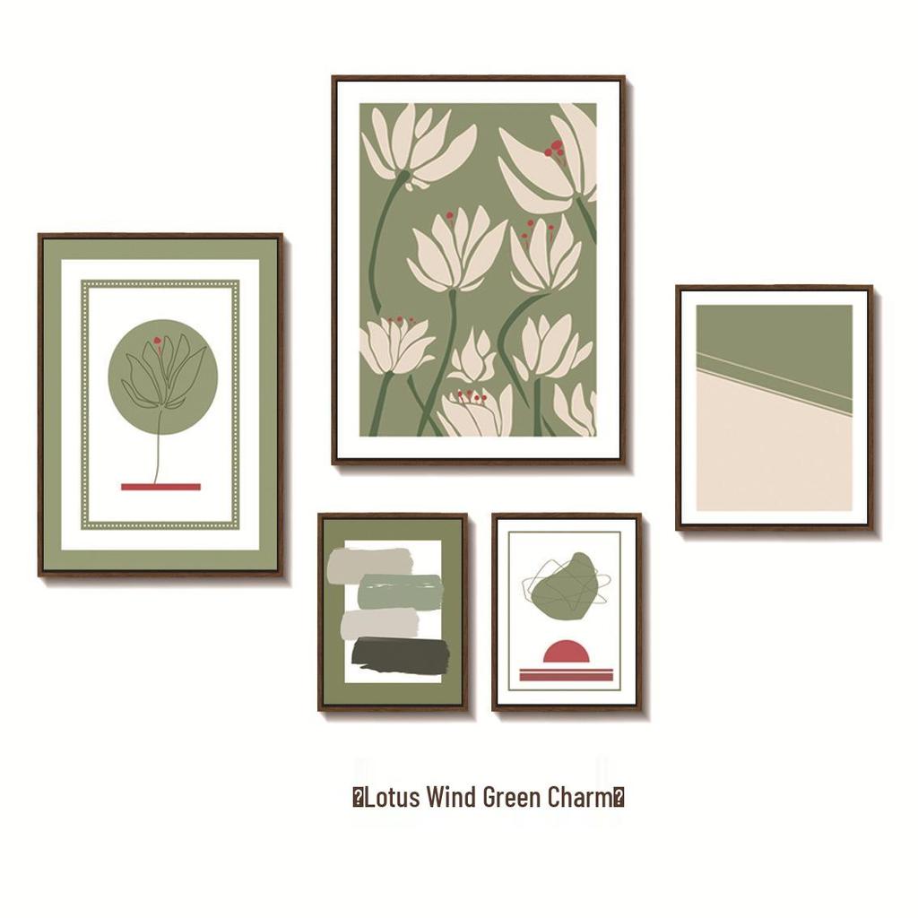 Nordic Minimalist Living Room Wall Art: Warm Sofa Background Decorative Painting Combination
