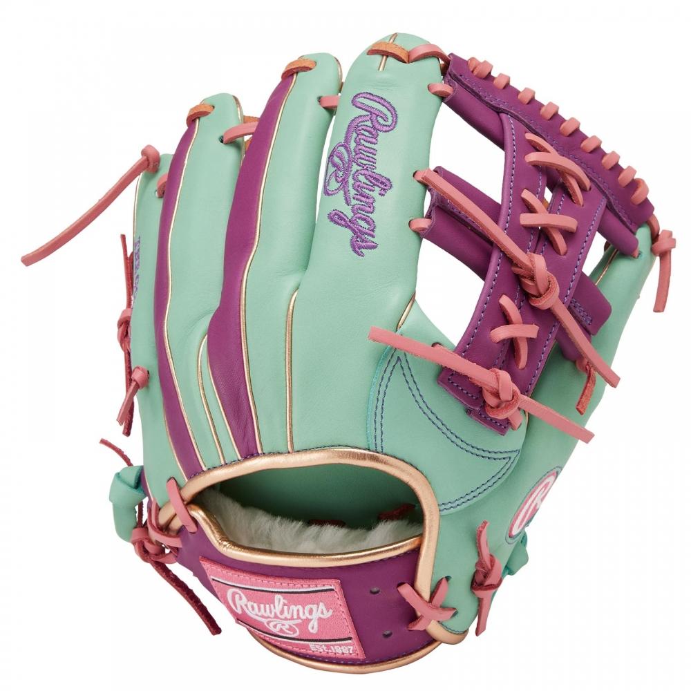 

Rawlings Adult Baseball Glove Softball HOH Wizard #01 COLORS [For Infielders] Size 11.5 GR4FHWCK4MG MintPurple For right-handed pitchers (left-hand wo