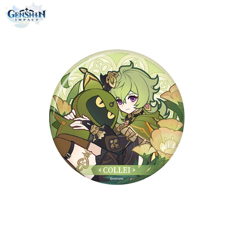 Authorized By MiHoYo 75mm Genshin Impact 'Breath of Wind and Flowers' Theme Series Badges