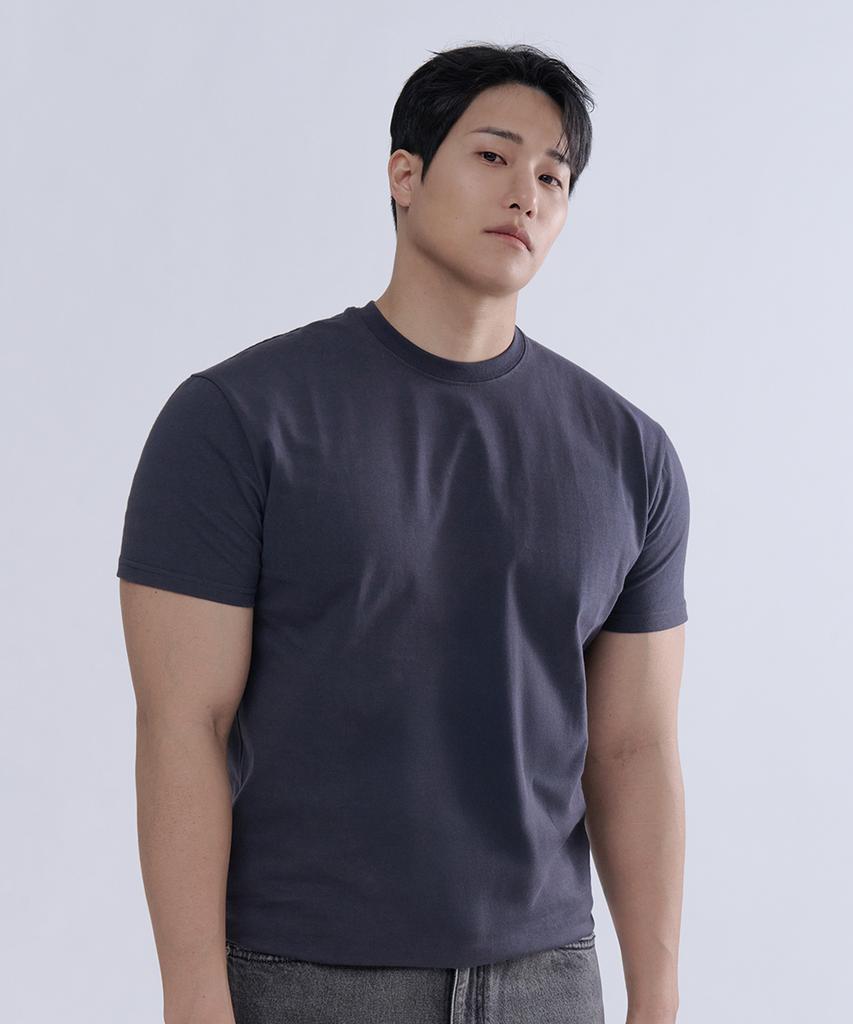 NINEZ [2Pack] Signature Cotton Muscle Fit T-Shirt Nsts01 (B Type)