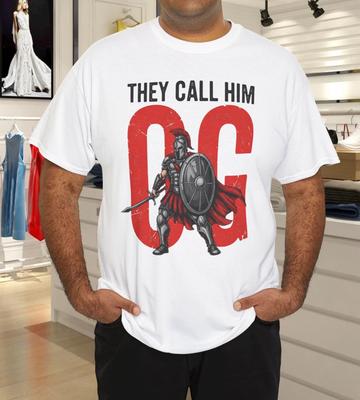 Herren- und Damen-T-Shirts Sie nennen ihn OG Spartan Antiker Griechischer Gladiator Grafik-T-Shirt