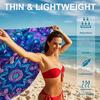 Boho Purple Mandala 2D Flat Printed Microfiber Beach Towel Sandproof Waterproof Summer Pool Vacation Bath Blanket 1Pc