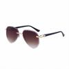 JYL TS Men's Rimless Cut-Edge - Aviator Trendy Fashion Sun Shades ZZC-7577