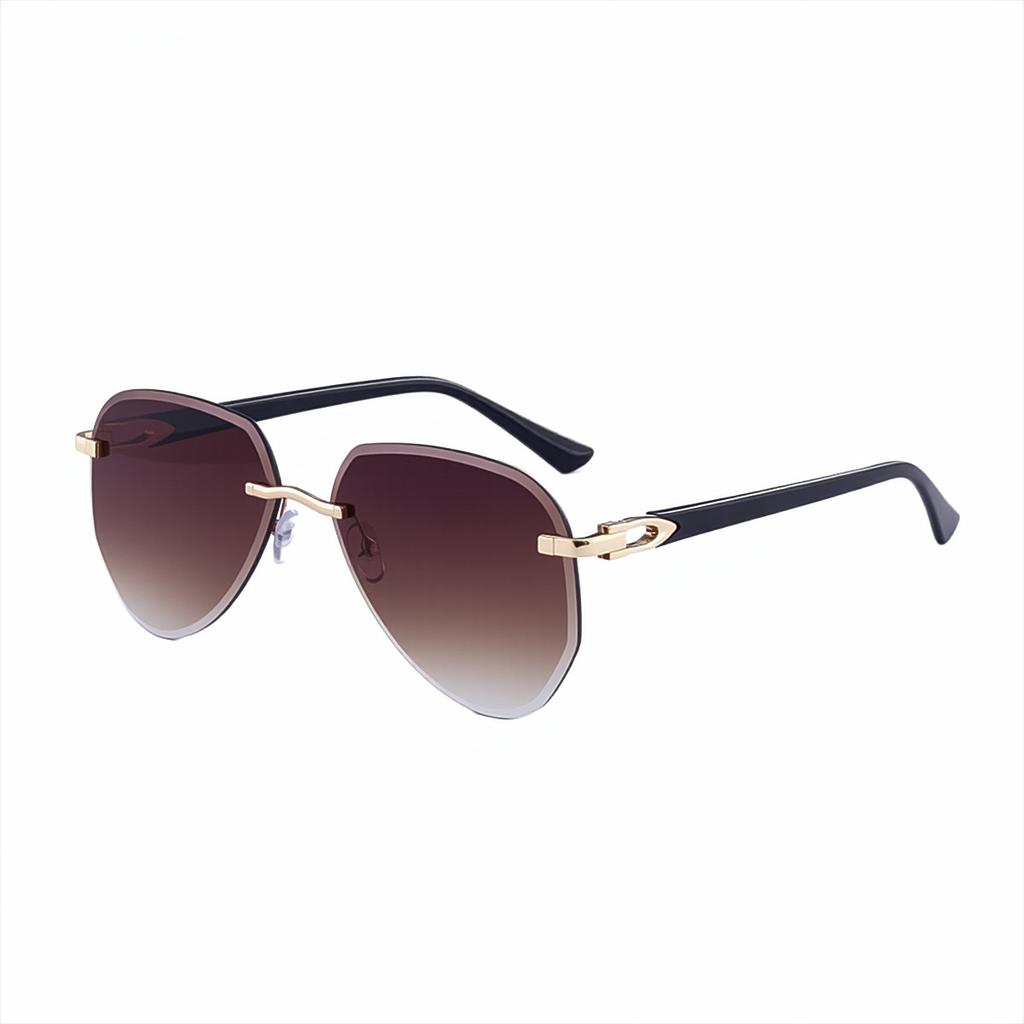JYL TS Men's Rimless Cut-Edge - Aviator Trendy Fashion Sun Shades ZZC-7577
