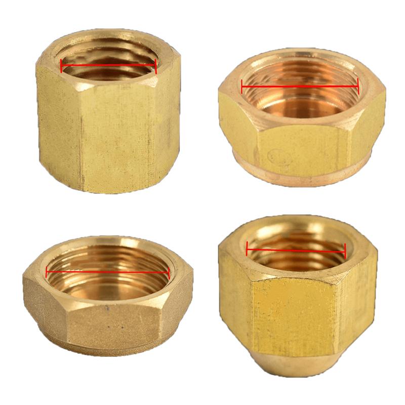 Copper Screw Cap Air Conditioner External Unit Valve Cap Conditioner Shut-off Valve Cap 9.8/ 11/ 15/ 17/21/ 24.5mm Threaded Plug