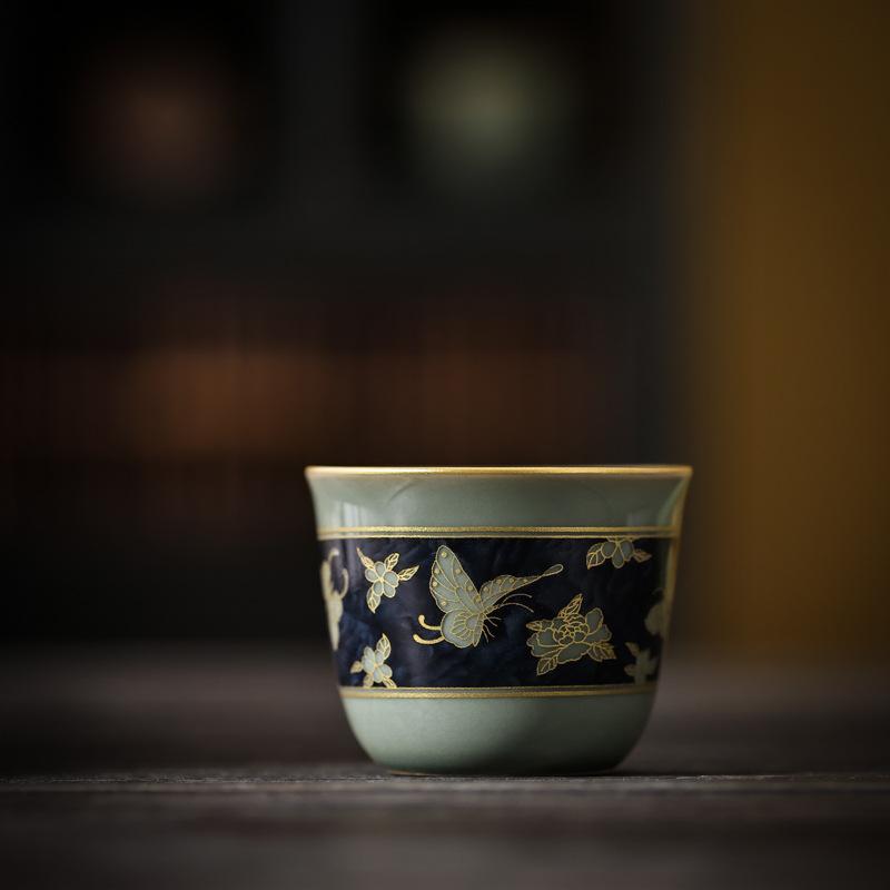 Celadon Master Cup Light Luxury Tea Cup Kung Fu Tea Set Drinking Tea Large Teacup Single Cup Personal Special Teacup Tea Cup