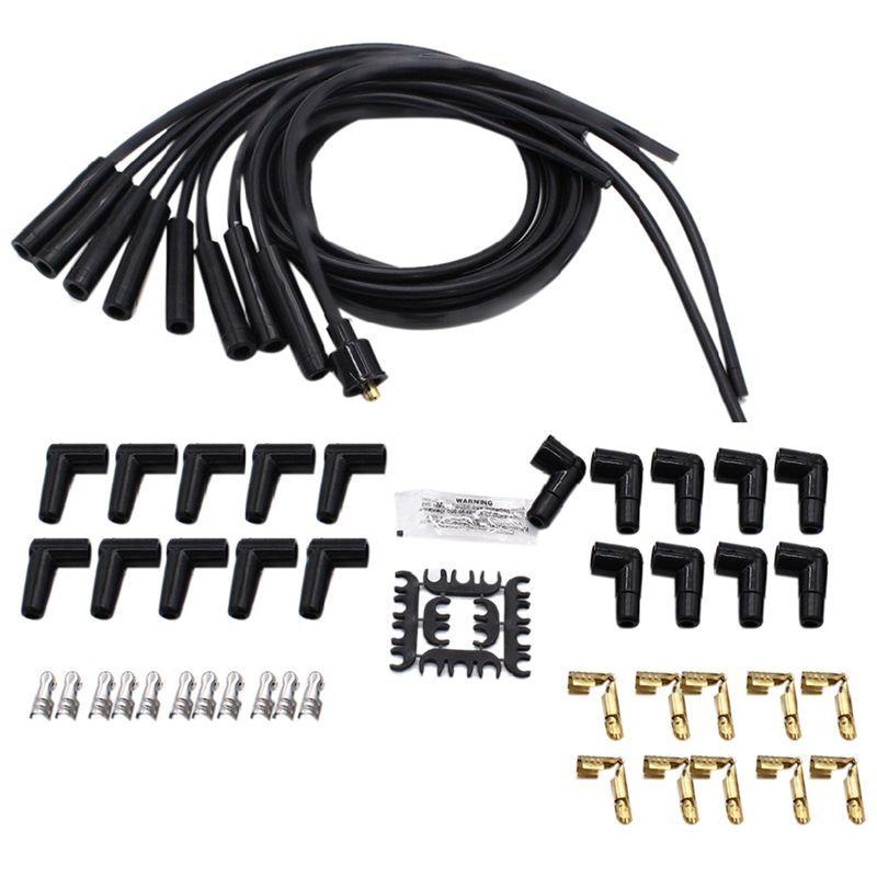 Authentic Spark Plug Wires Spiral Core 8Mm 180 Degree Spark Plug Sheath Universal Wire Set