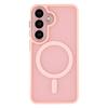 For Samsung Galaxy S25+ Magnetic Case PC + TPU Matte Phone Cover with Glass Lens Film