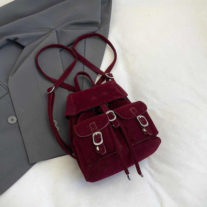 Vintage Nubuck Leather Shoulder Bag Anti theft Backpack Fashion Tassel Handbags Casual Travel Ladies Bagpack Mochilas School Bag