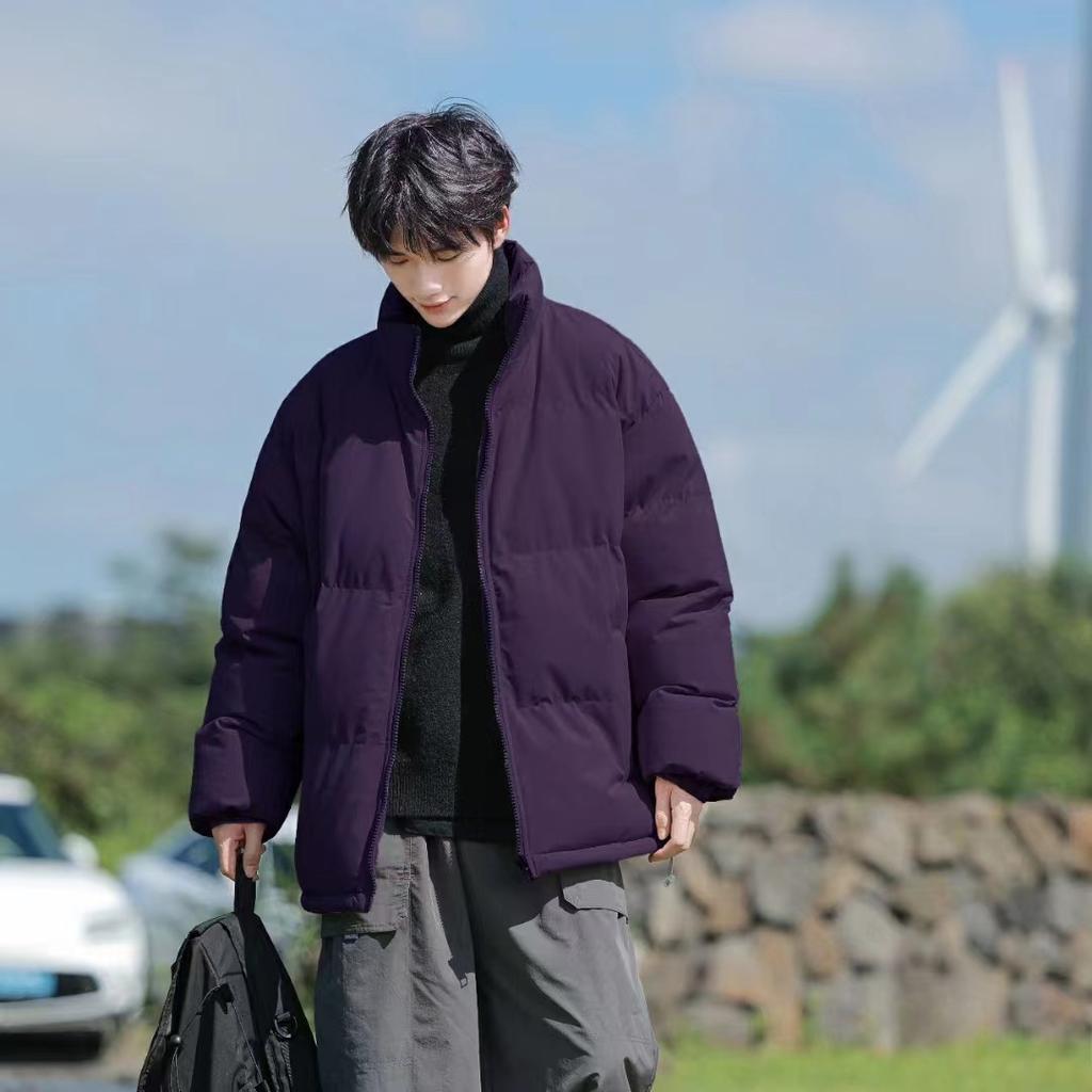 Winter Stehkragen Baumwolljacke Oberteile für Männer und Frauen Neue Paare Brotanzüge Wärme Verdickt Daunen Baumwolljacke Jacke