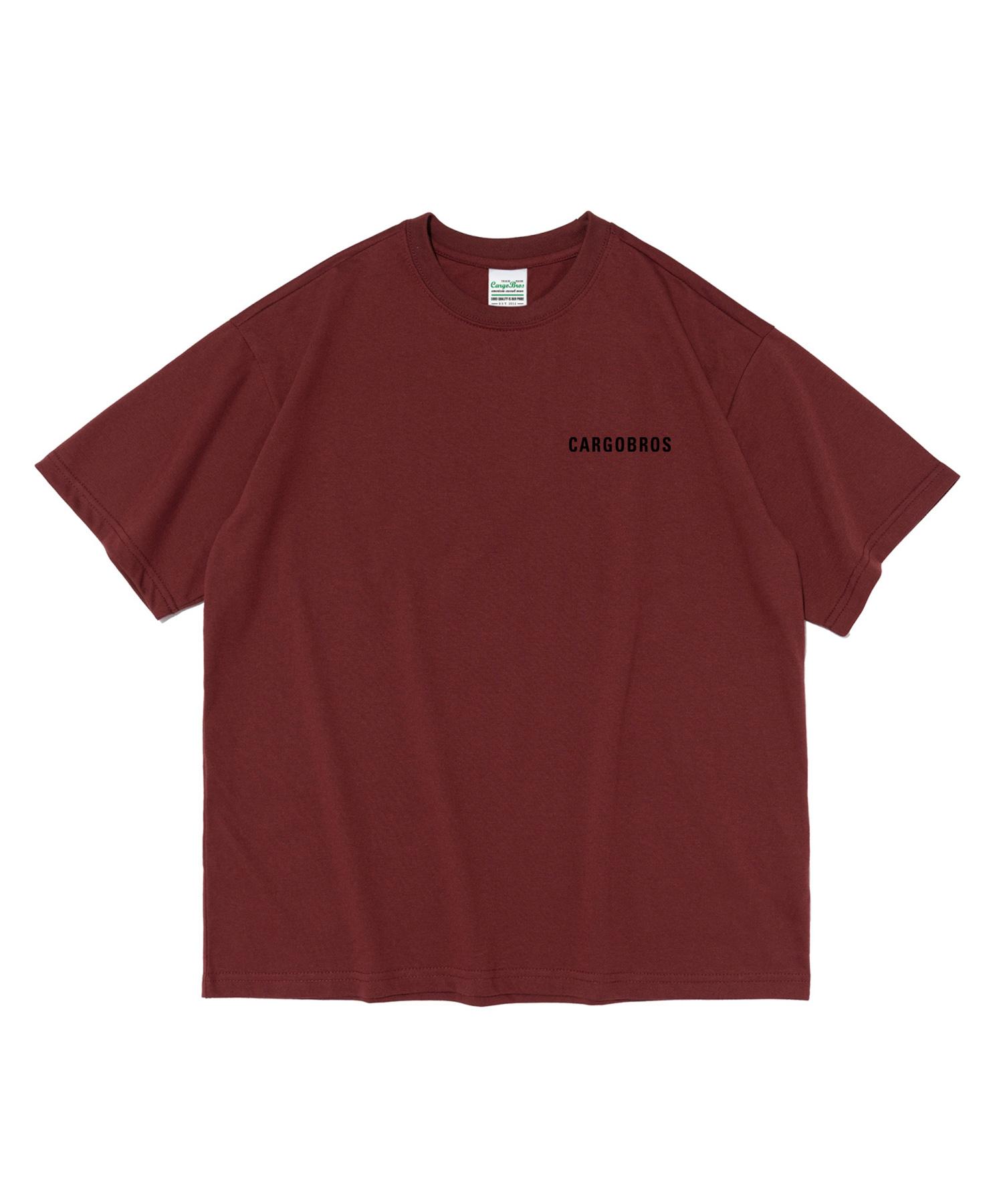 Cargo Bros Essential Logo Oversized Short Sleeve Tee (Wine) M