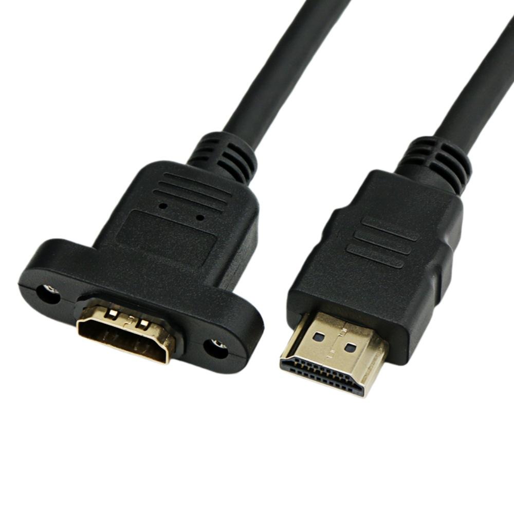 HDMI-kompatibles 1.4 Stecker auf Buchse Verlängerungskabel Mit Schraub-Panelmontage 4K@30Hz 1080P@60Hz High Speed 3D UHD Kabel Für Monitor TV Projektor