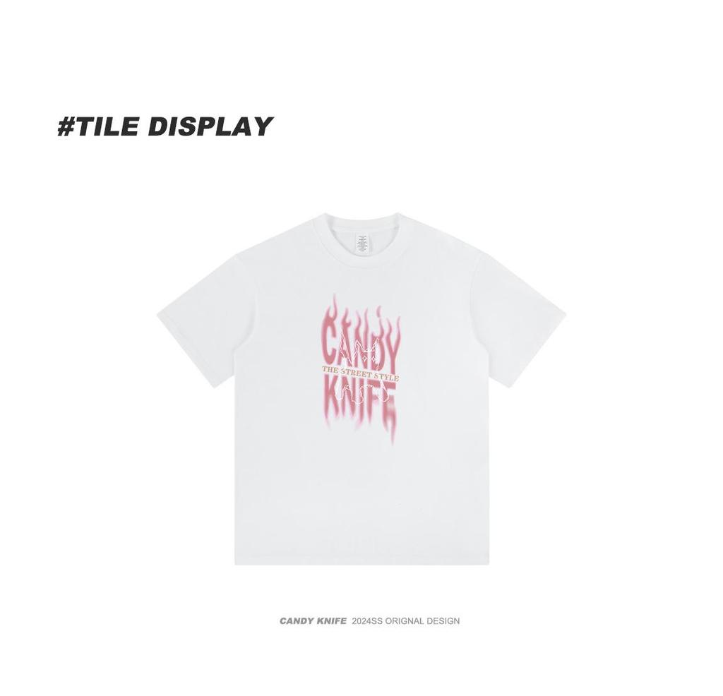 American High Street Hip Hop Graphic Tee - Loose, Pure Cotton, Comfortable