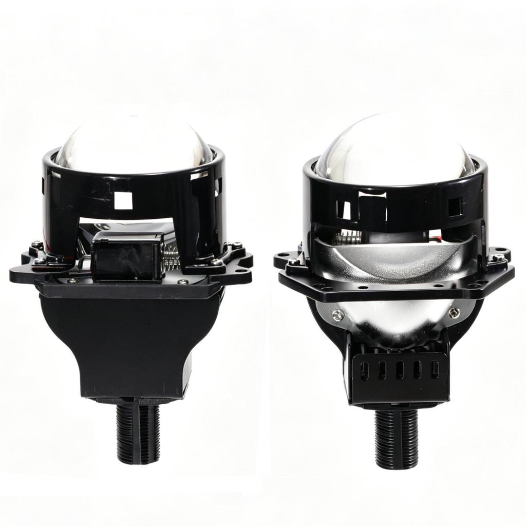 3-Inch 55W Dual Light Lossless Car Headlight with Bracket – White Light, Easy Install