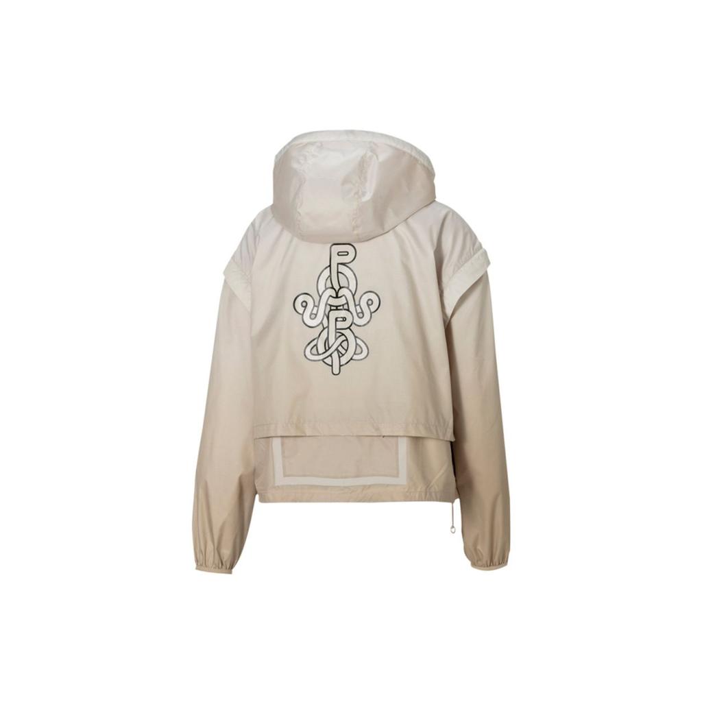 Puma X Pronounce Gradient Print Woven Packable Hooded Jacket Women Jackets Khaki 532147-20