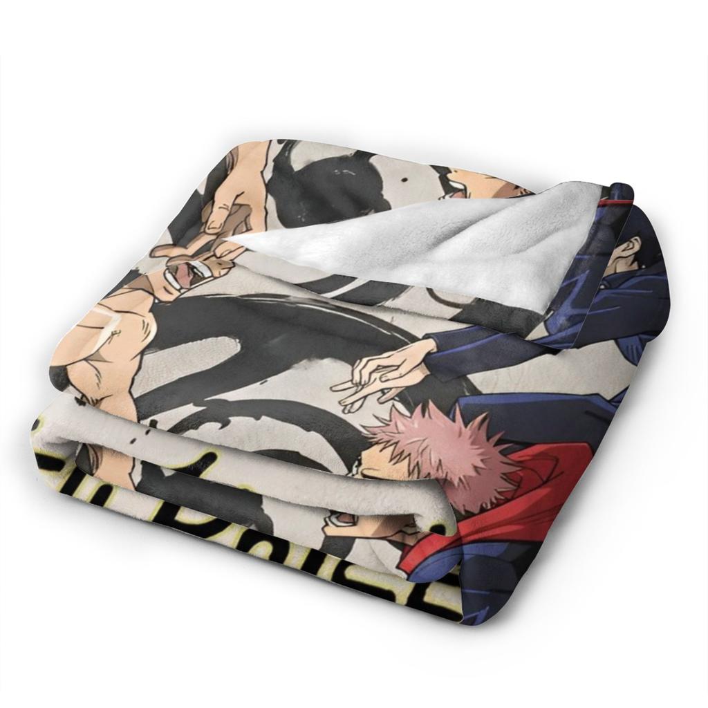 Jujutsu Kaisen Blankets Fleece Summer Air Conditioning Multi-function Lightweight Thin Throw Blanket Bedding Throws
