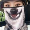 Silk Texture 3D Animal Balaclava Breathable Breathable Bandana Fashion Ice Silk Scarf  Outdoor