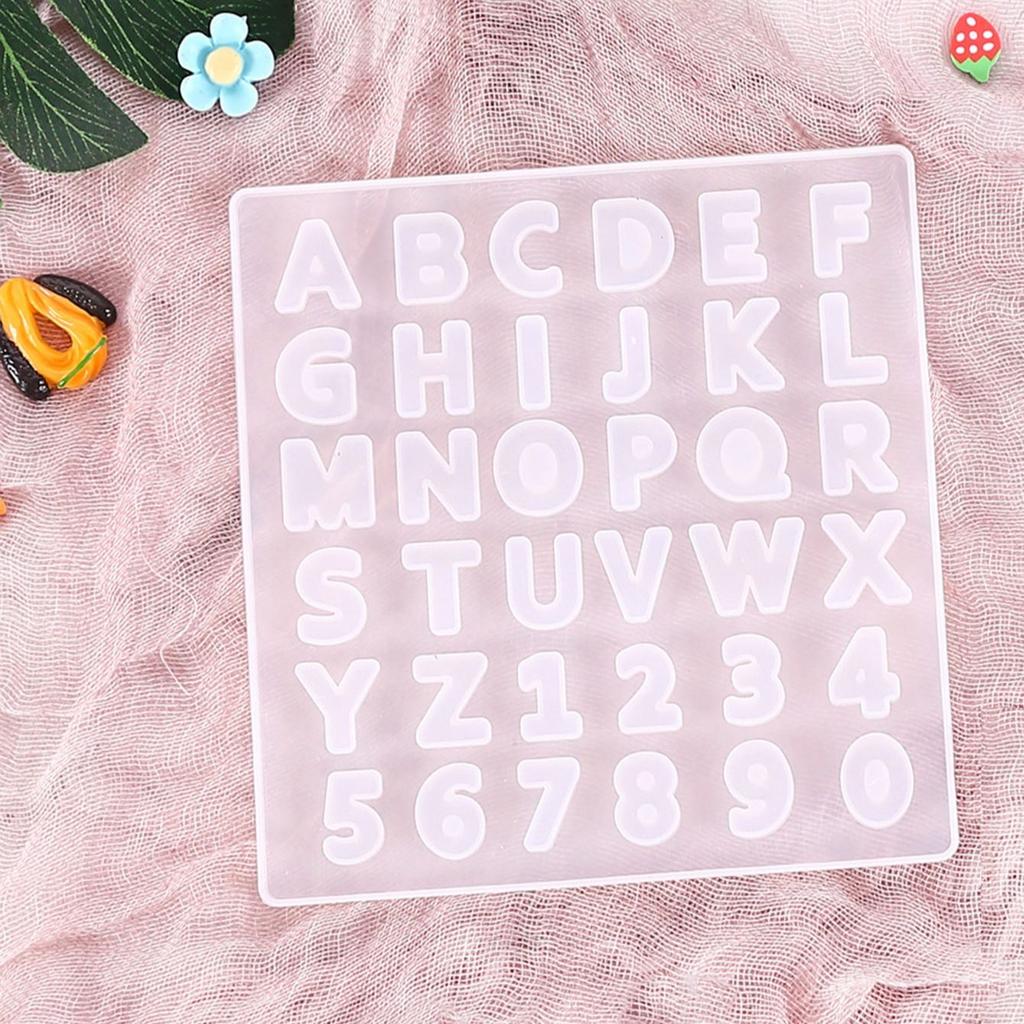 Alphabet Letter Number Decoration Craft Silicone Mold for Earring Pendant Creative Keychain Mold Crystal Epoxy Resin Mold