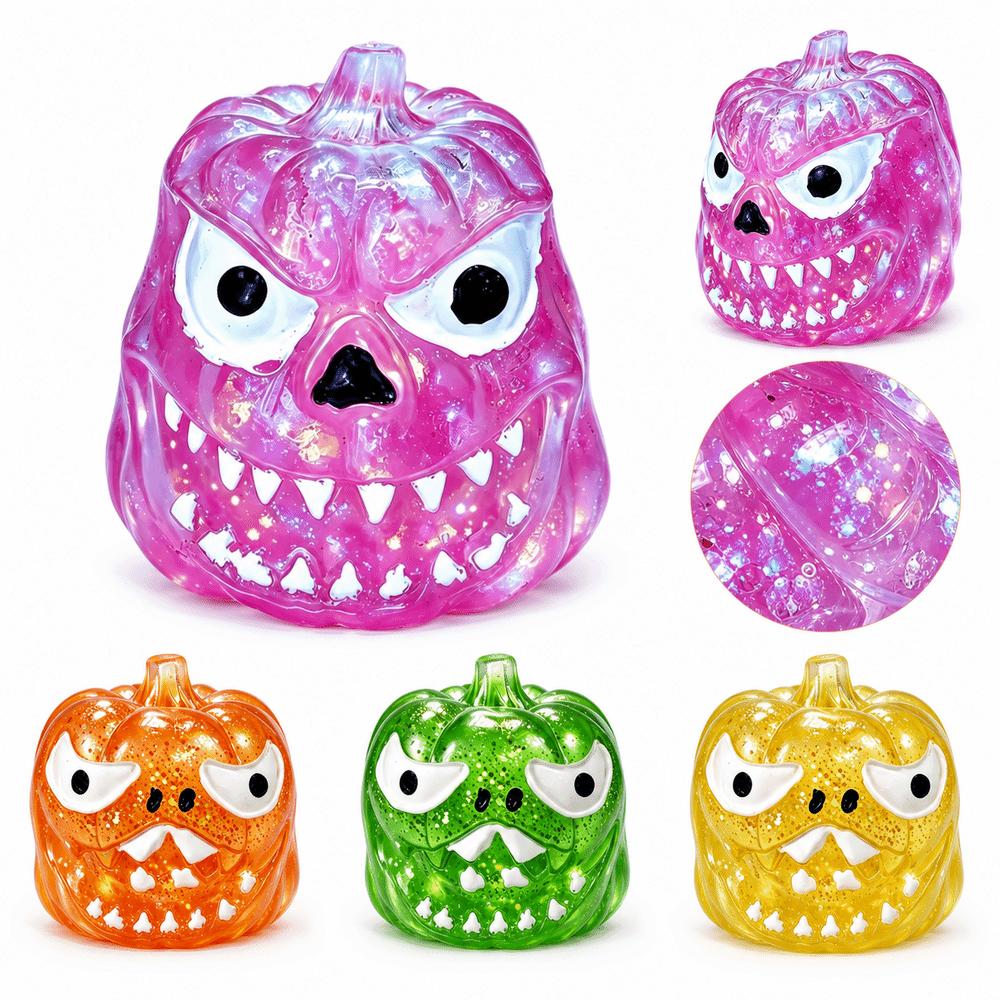 TPR Halloween Dumplings Squeeze Toy Devil Pumpkin Stress Relief Sensory Ball Stress Relief