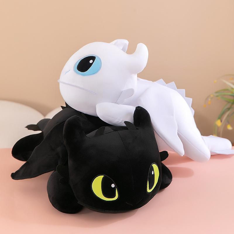 40cm Plush Dragon Toys Kawaii White Black Dinosaurs Animal Stuffed Plush Toys Plush Boys Girls Birthday Gifts