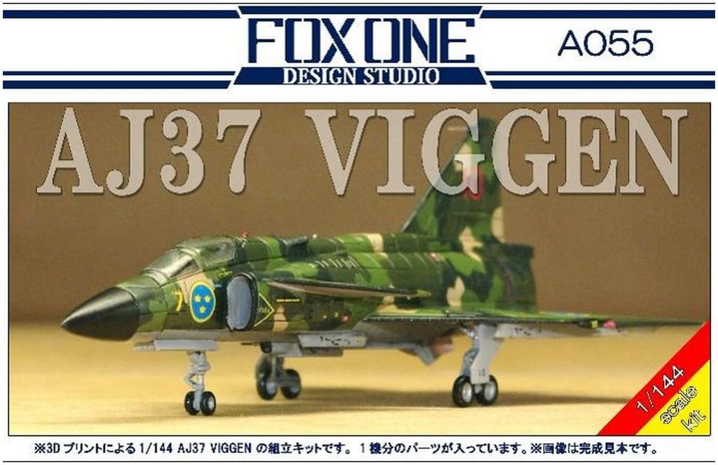 Fox One Design 1/144 Saab AJ37 Viggen Resin 3D Printer Kit FXNA055