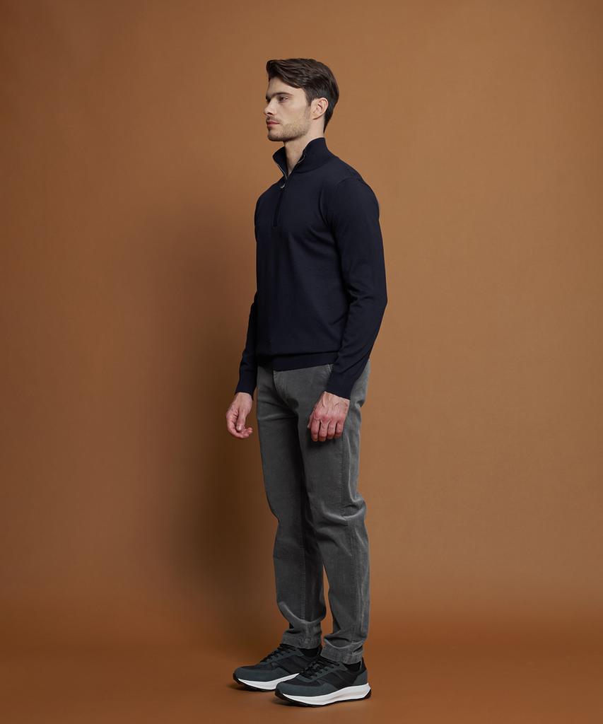 PANICALE Navy Soft Half-Zip Knit (Type B)