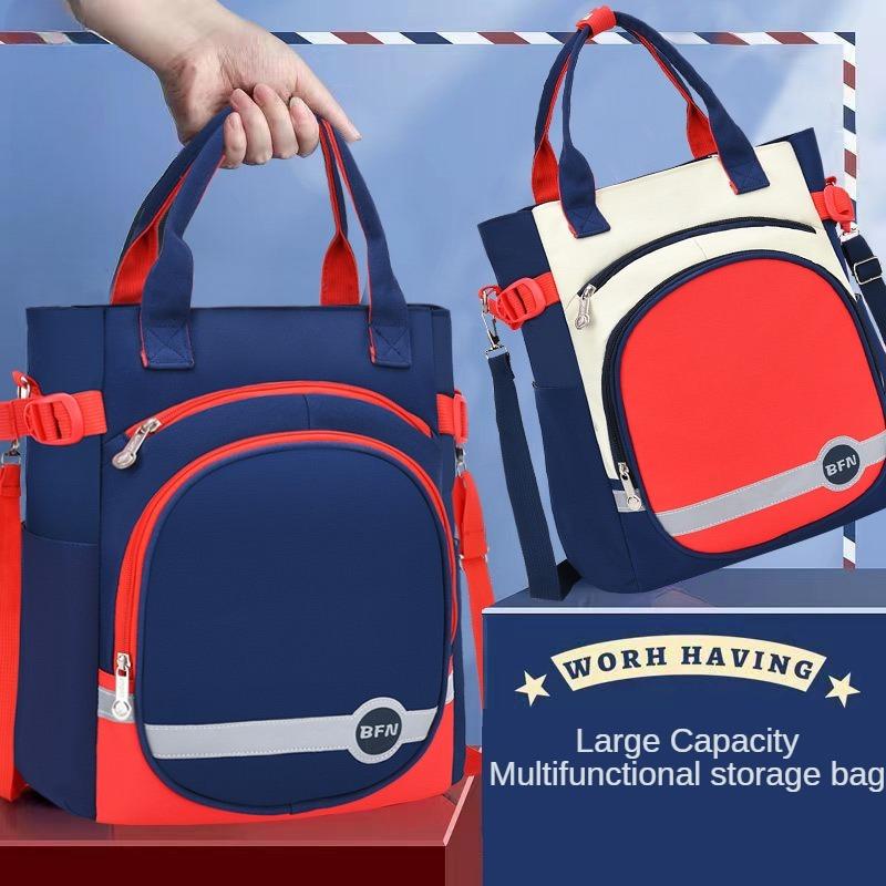 Pendler Studentenrucksack Modische und minimalistische Colorblock-Einzelschultertasche Kinder Umhängetasche