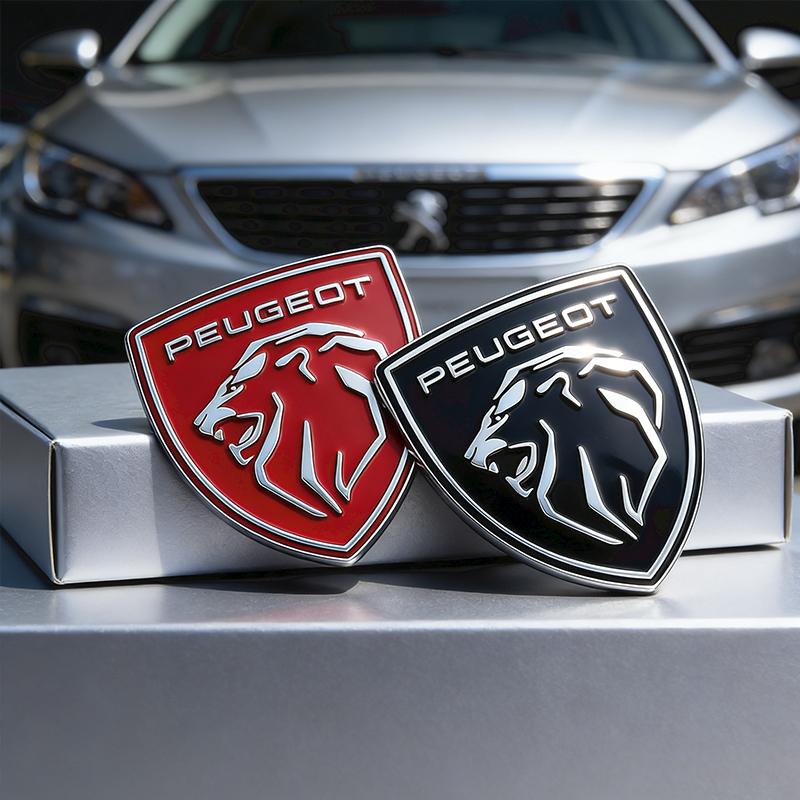 1Pcs 4 Colors 6 * 6.5 cm Metal Car Sticker For Peugeot 206 307 308 207 Logo Badge d Car Body Fender Trunk Decoration Accessories